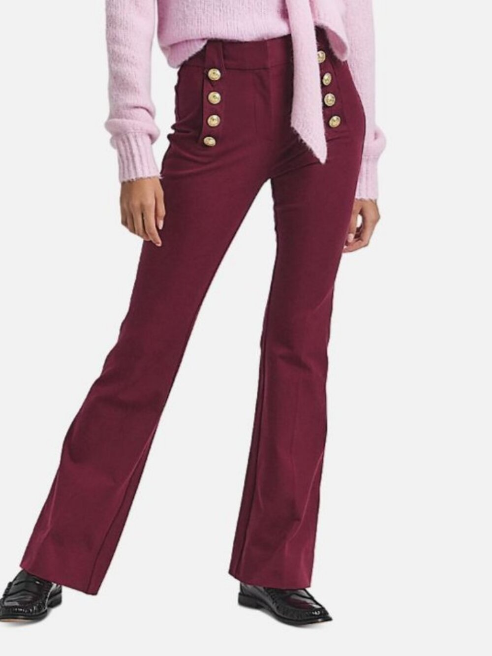 Derek Lam 10 Crosby Women's Red Robertson Flare Pants Size 8